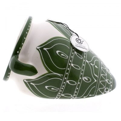 Maceta pared orza verde decorada - Modelo D56