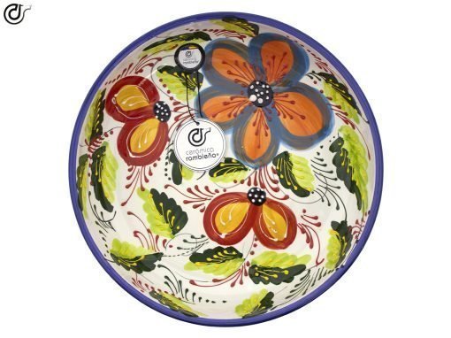 comprar-ensaladera-ceramica-ensaladera-decorado-flores-modelo-25-03