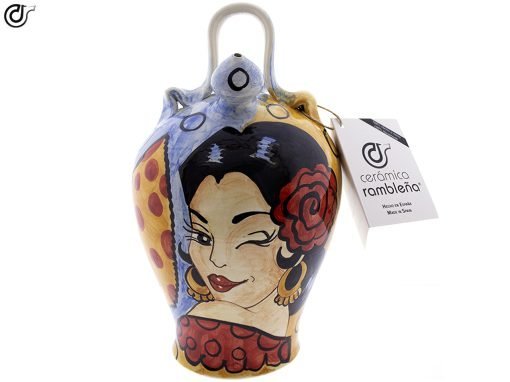 Comprar-botijo-decorado-botijo-de-barro-flamenca-modelo-d10-01