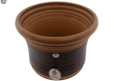 Comprar-maceta-de-barro-rojo-copa-baja-decorada-Marron-Nogal-Modelo-J28-2